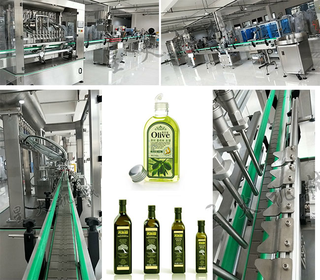 南京星火车间橄榄油灌装流水线设备及细节展示、橄榄油自动灌装机灌装样品 